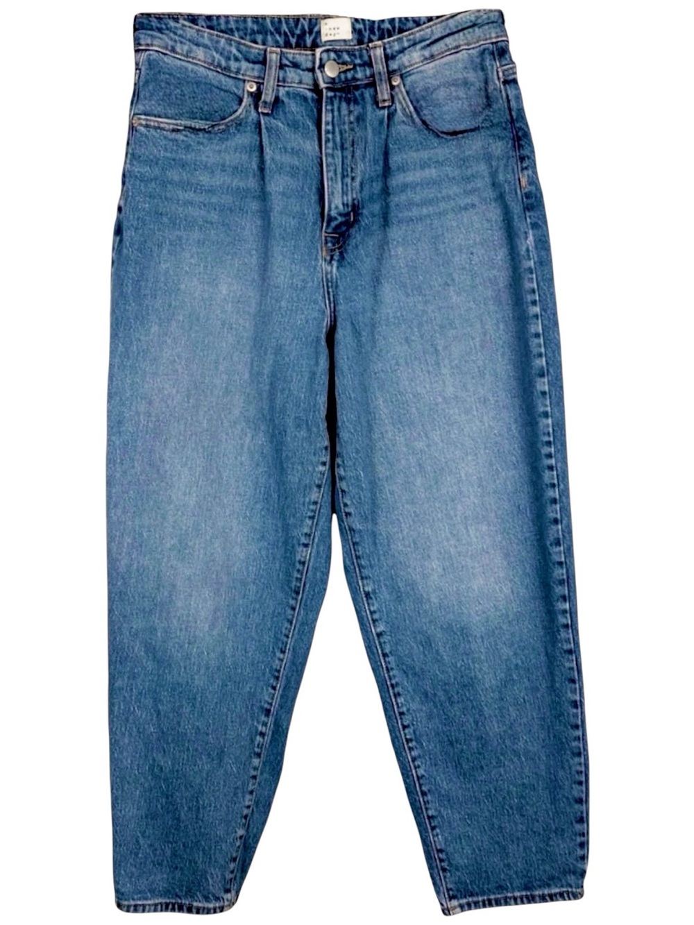 A New Day Women’s High Rise Barrel Leg Jeans 10/30R Medium Wash Relaxed Denim